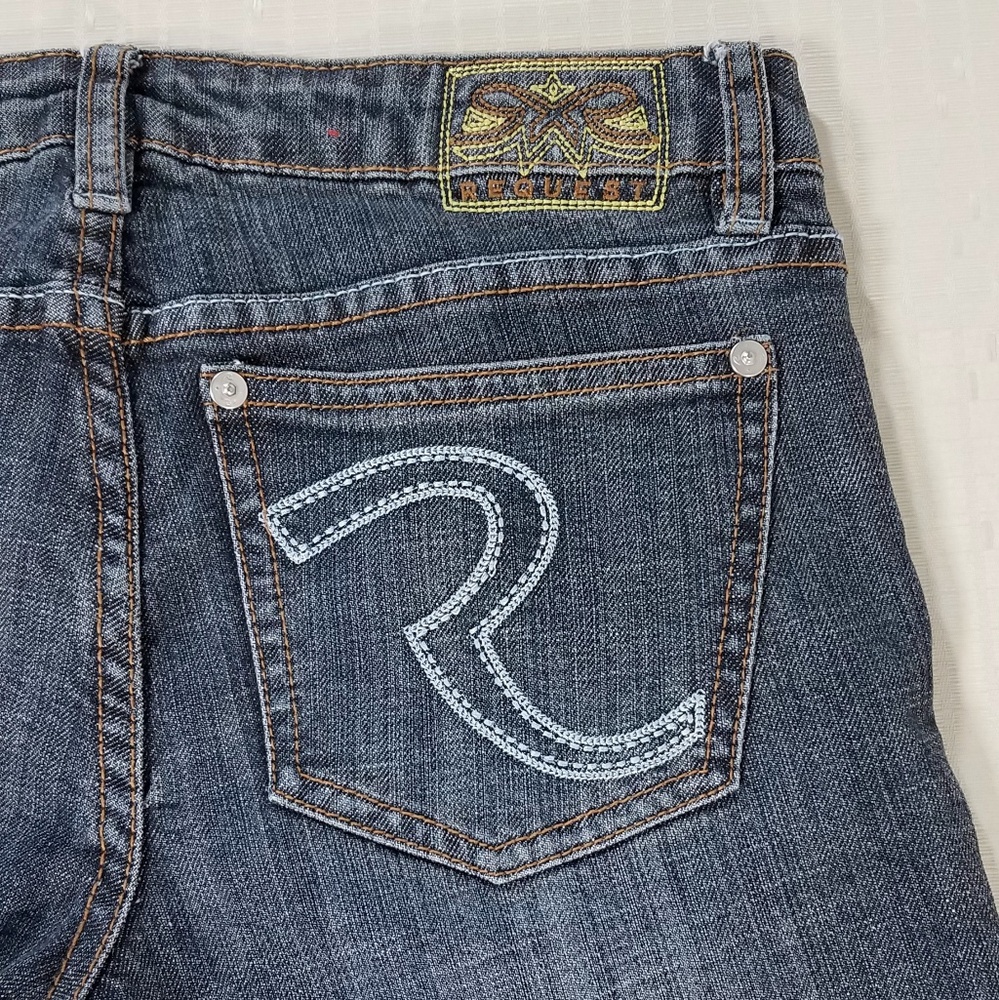 Request Bootcut Faded Whiskered Jeans